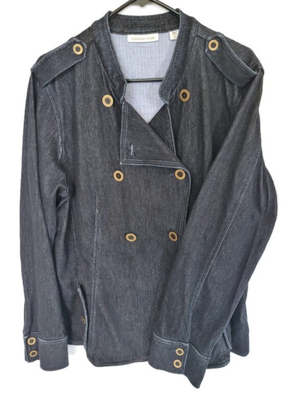 Coldwater Creek Denim Jean Jacket - Double breasted, wear as jacket or top